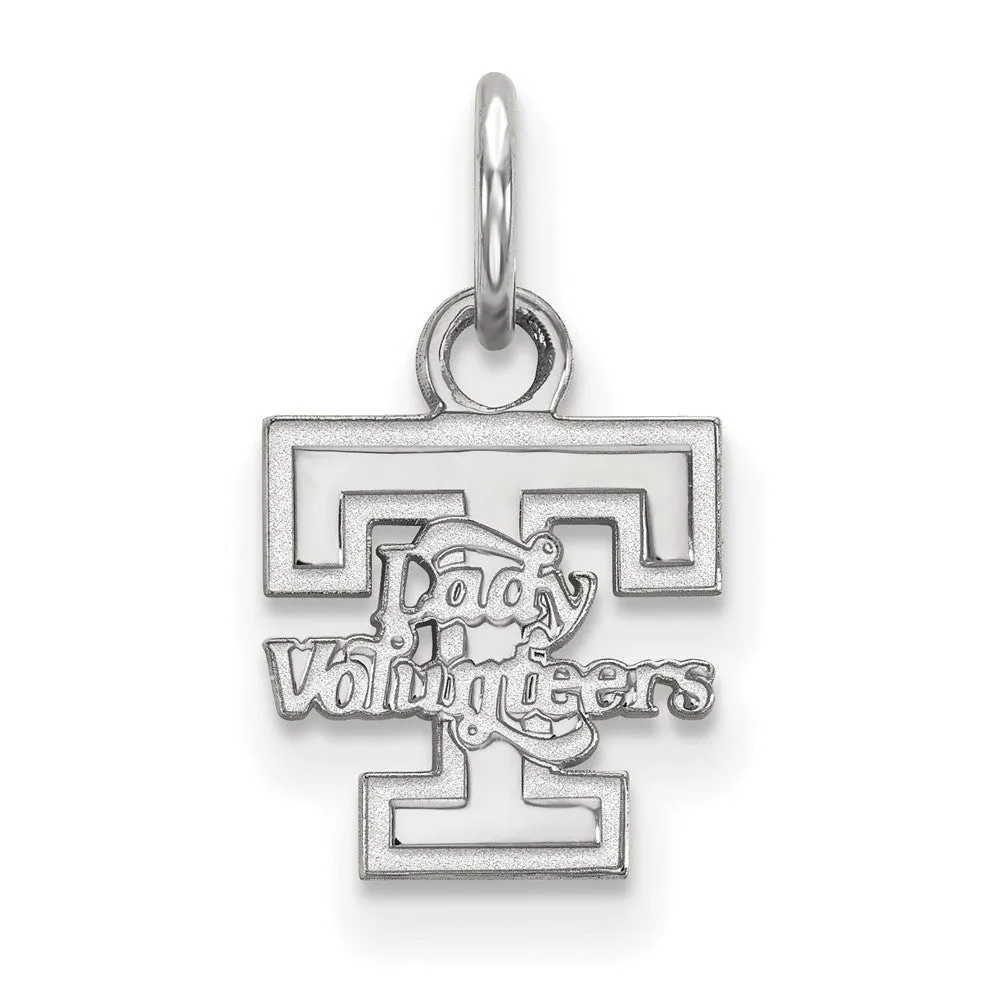 University of Tennessee Extra Small (Tiny) 'T' Logo Charm or Pendant in 14k White Gold