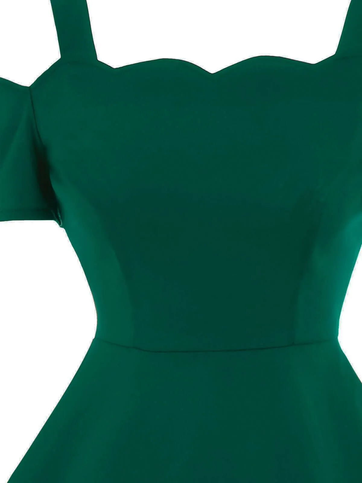 1950s Cold Shoulder Swing Dress