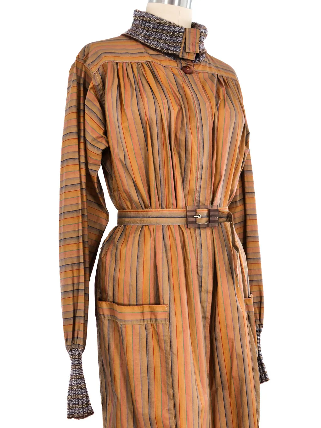 1970s Missoni Striped Belted Coat