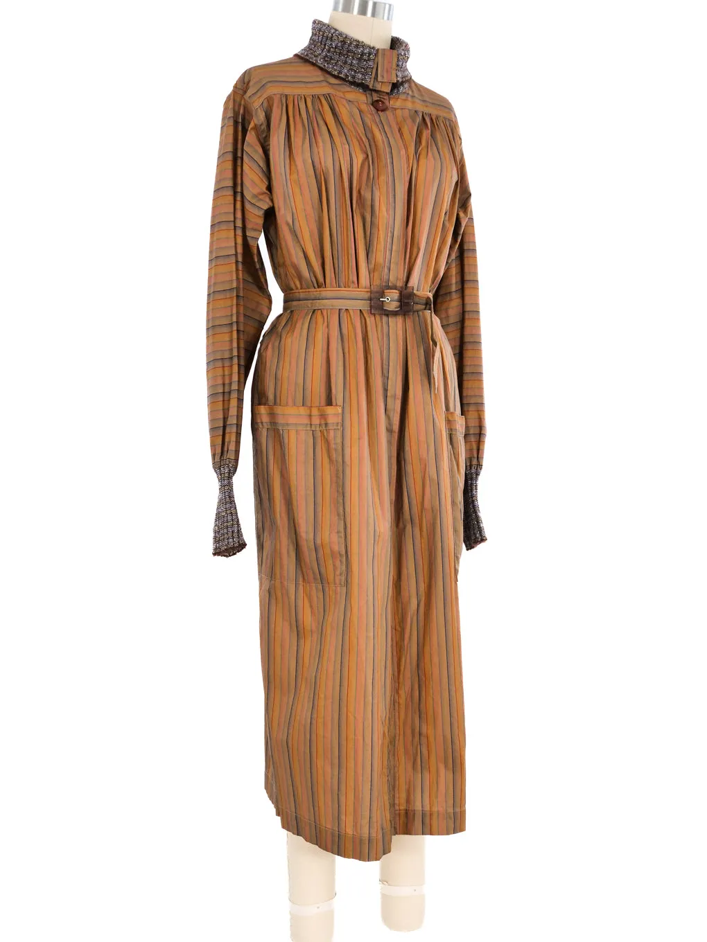 1970s Missoni Striped Belted Coat