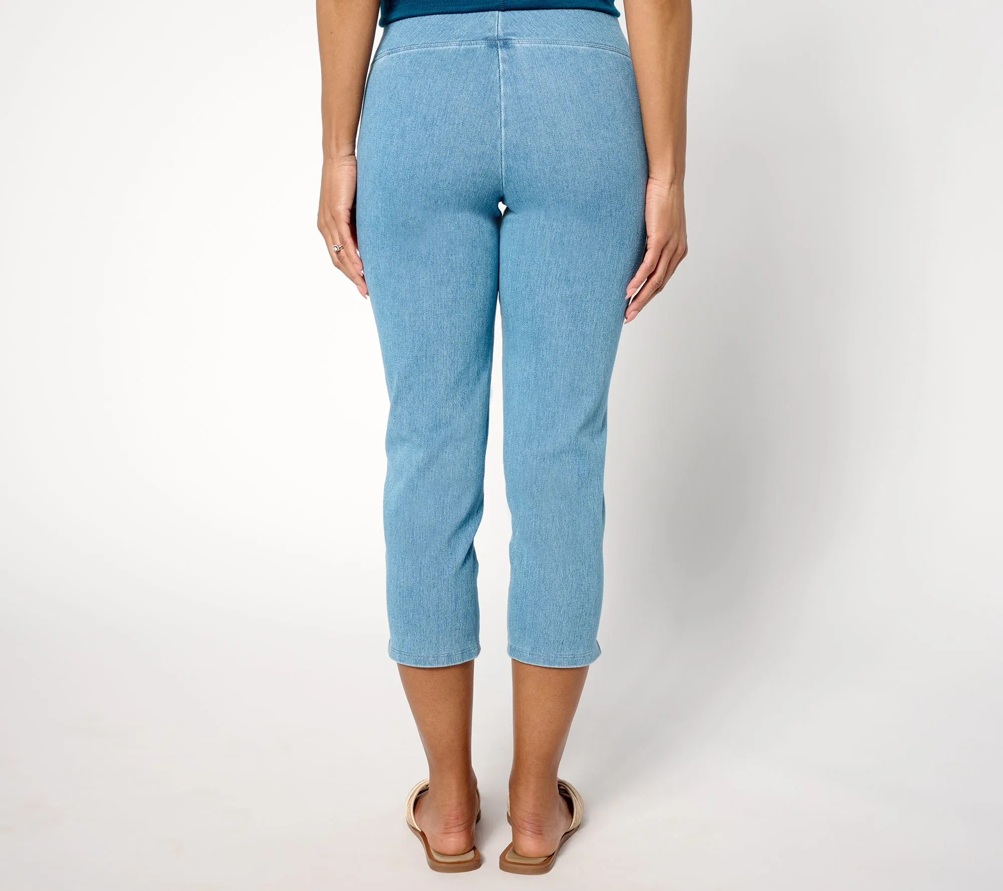 As Is Women With Control Petite Prime Stretch Denim Crop Pants