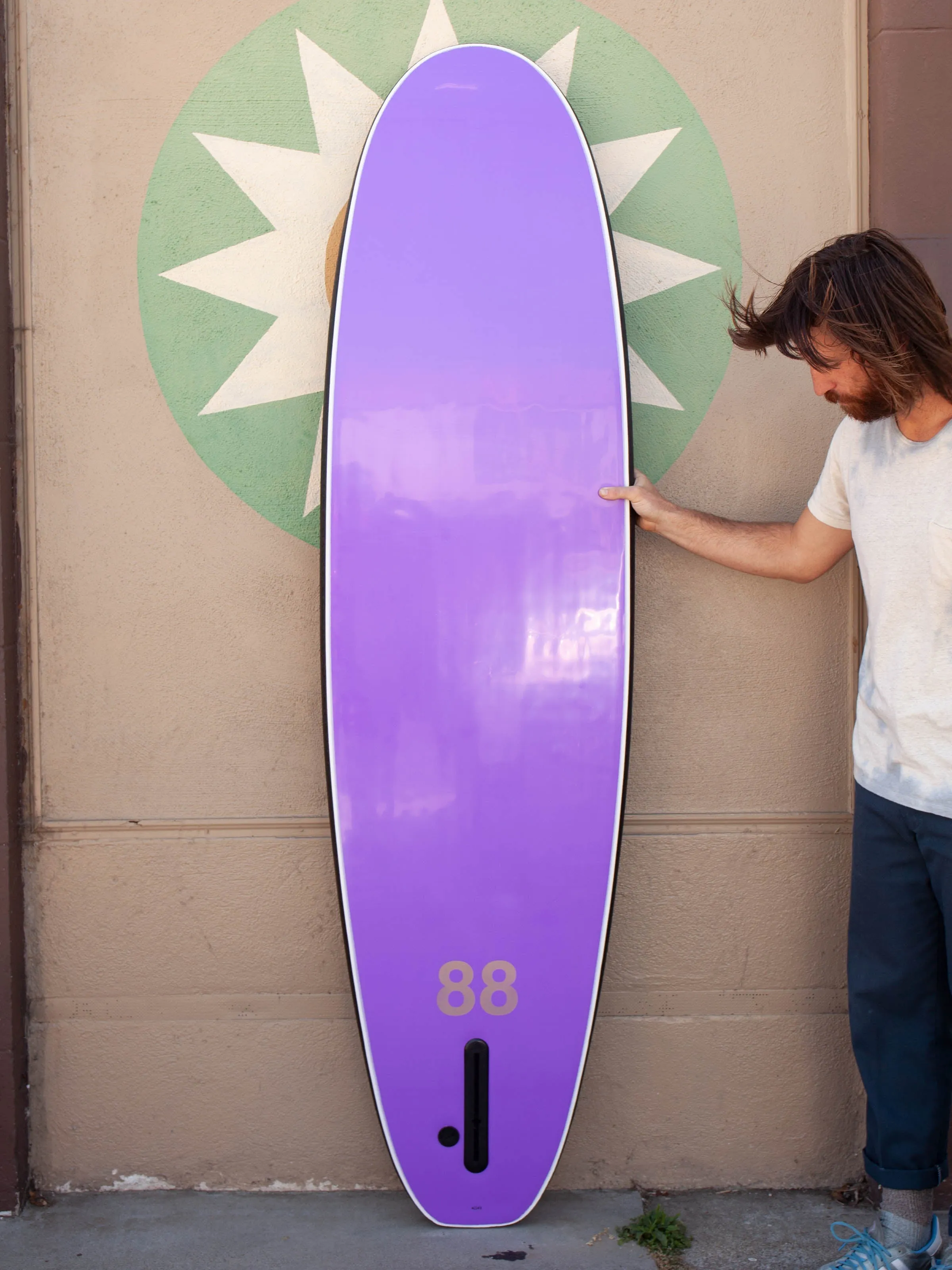 7'0 88 Surfboard Black Purple