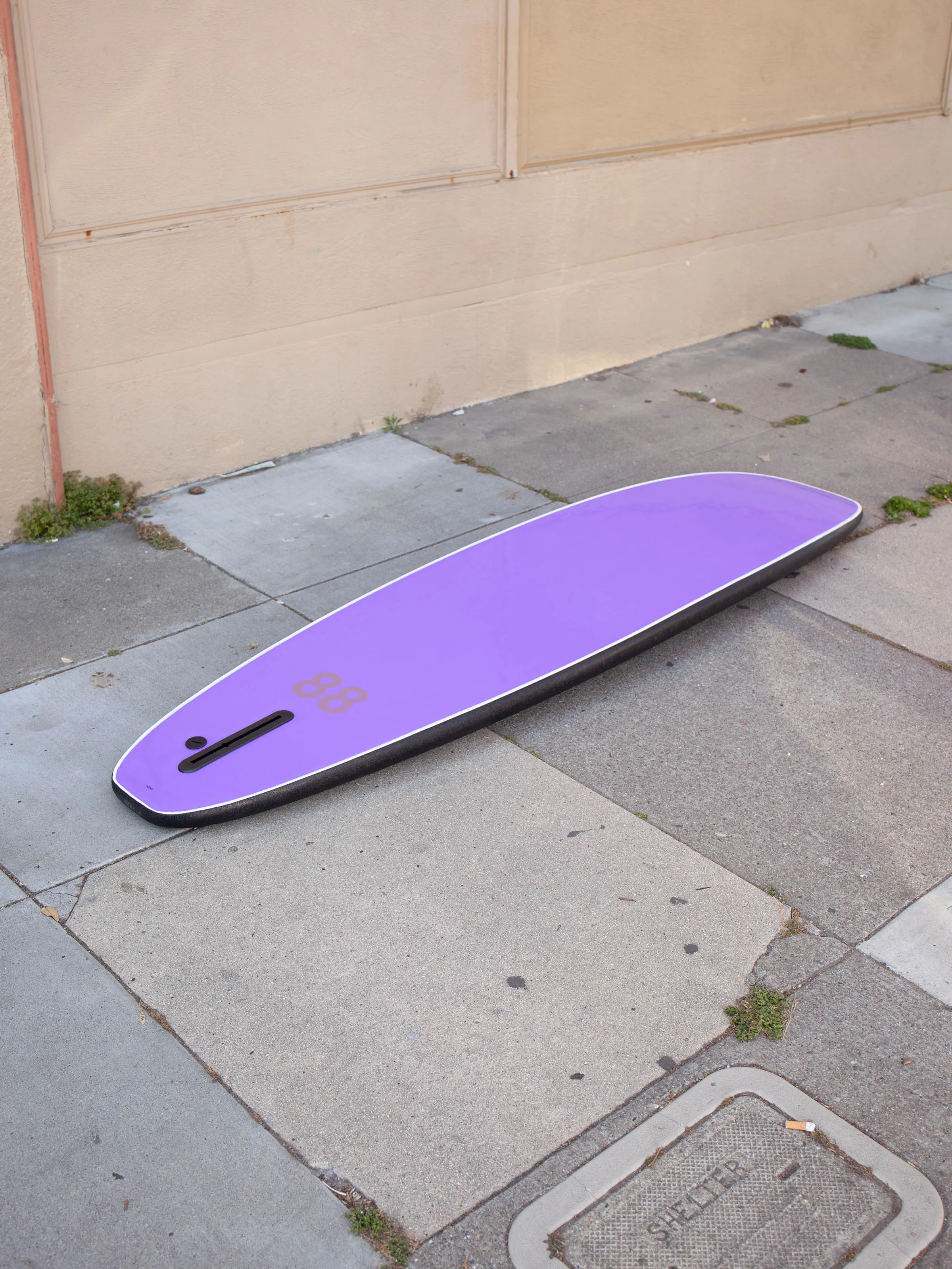 7'0 88 Surfboard Black Purple