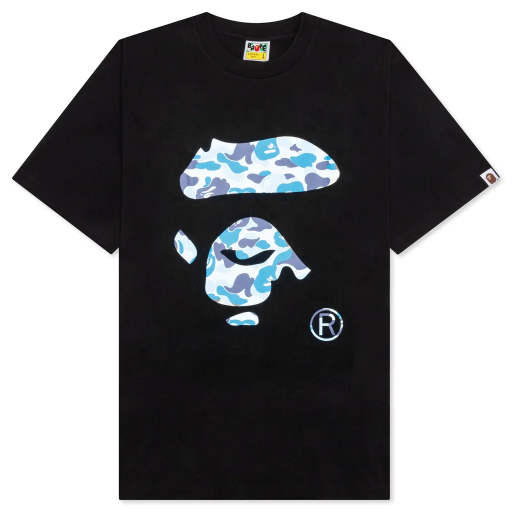 Black/Blue ABC Camo Ape Face Tee