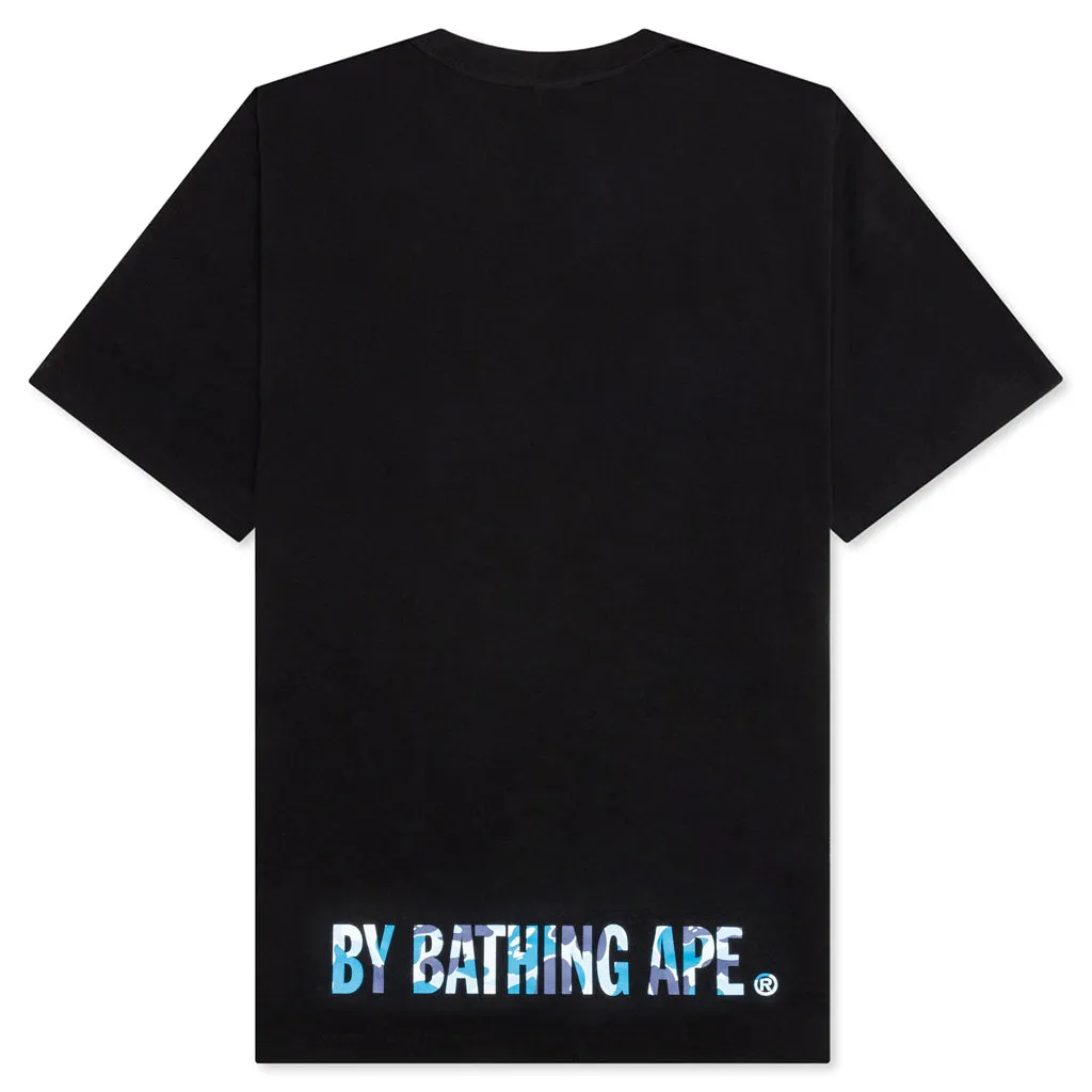 Black/Blue ABC Camo Ape Face Tee