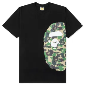 Abc Camo Side Big Ape Head T-Shirt Black Green