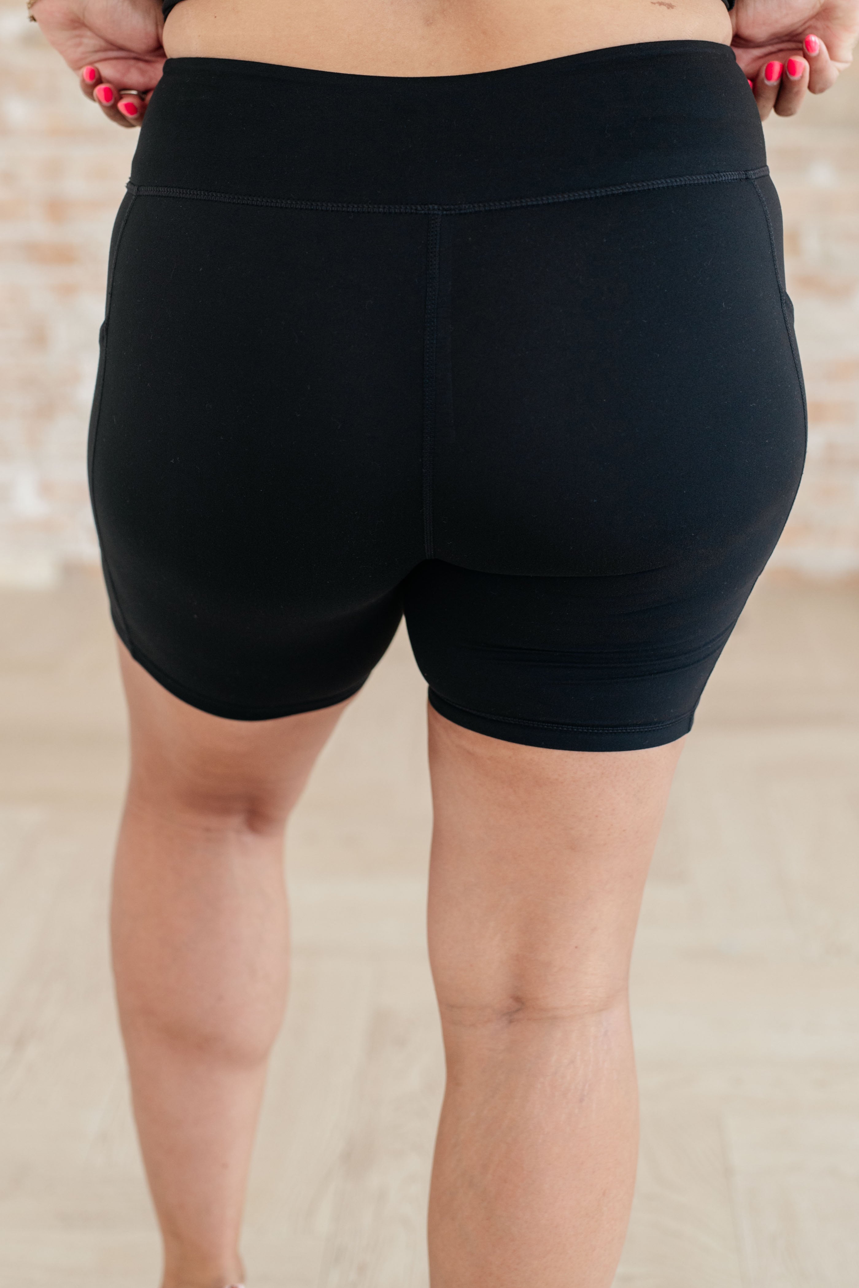 Active black bike shorts