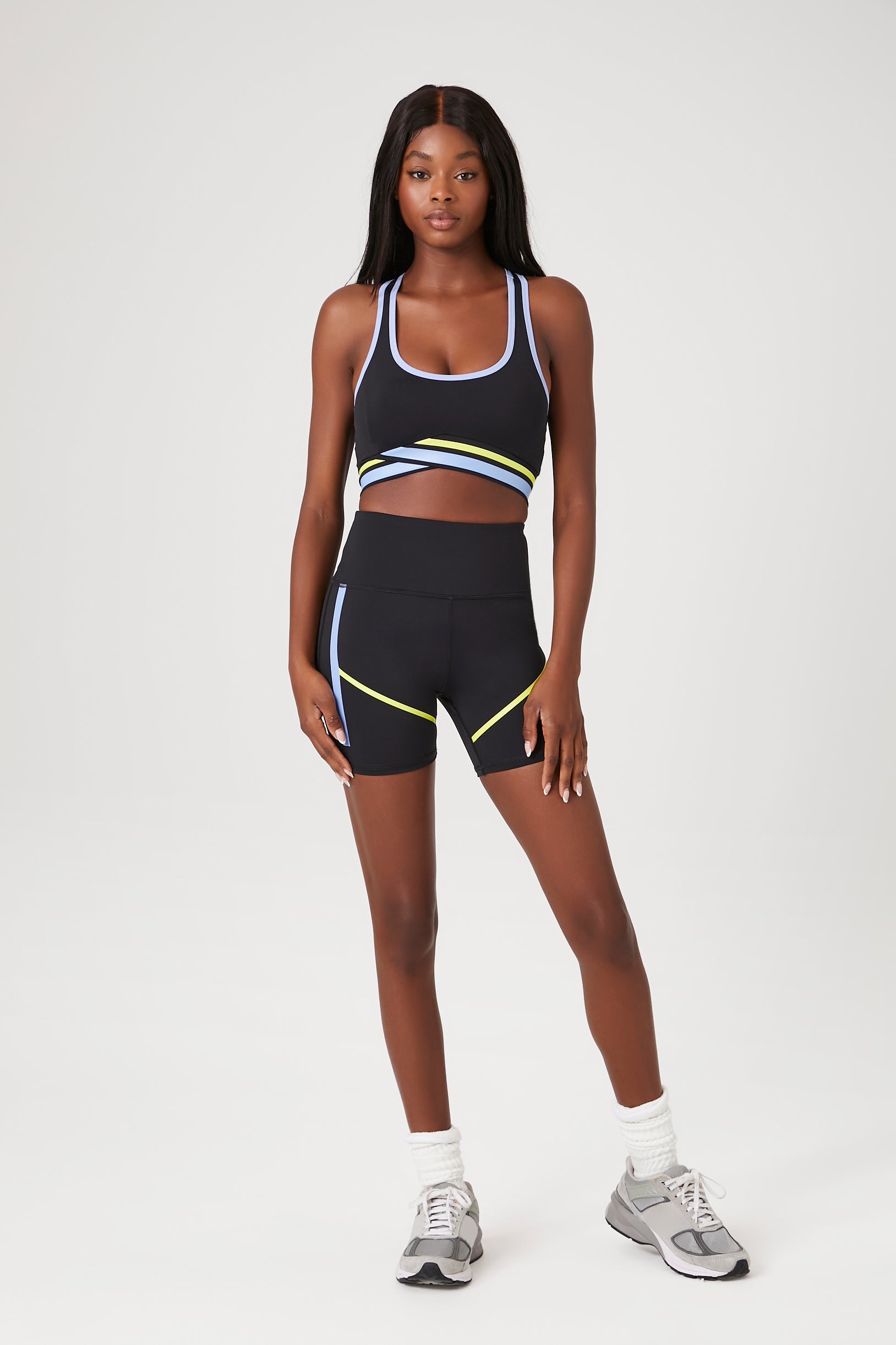 Active Contrast-Trim Bike Shorts