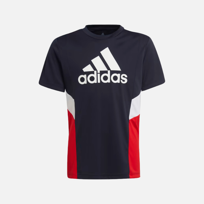 Adidas Kids Boys T-shirt - Legend Ink/Vivid Red/White