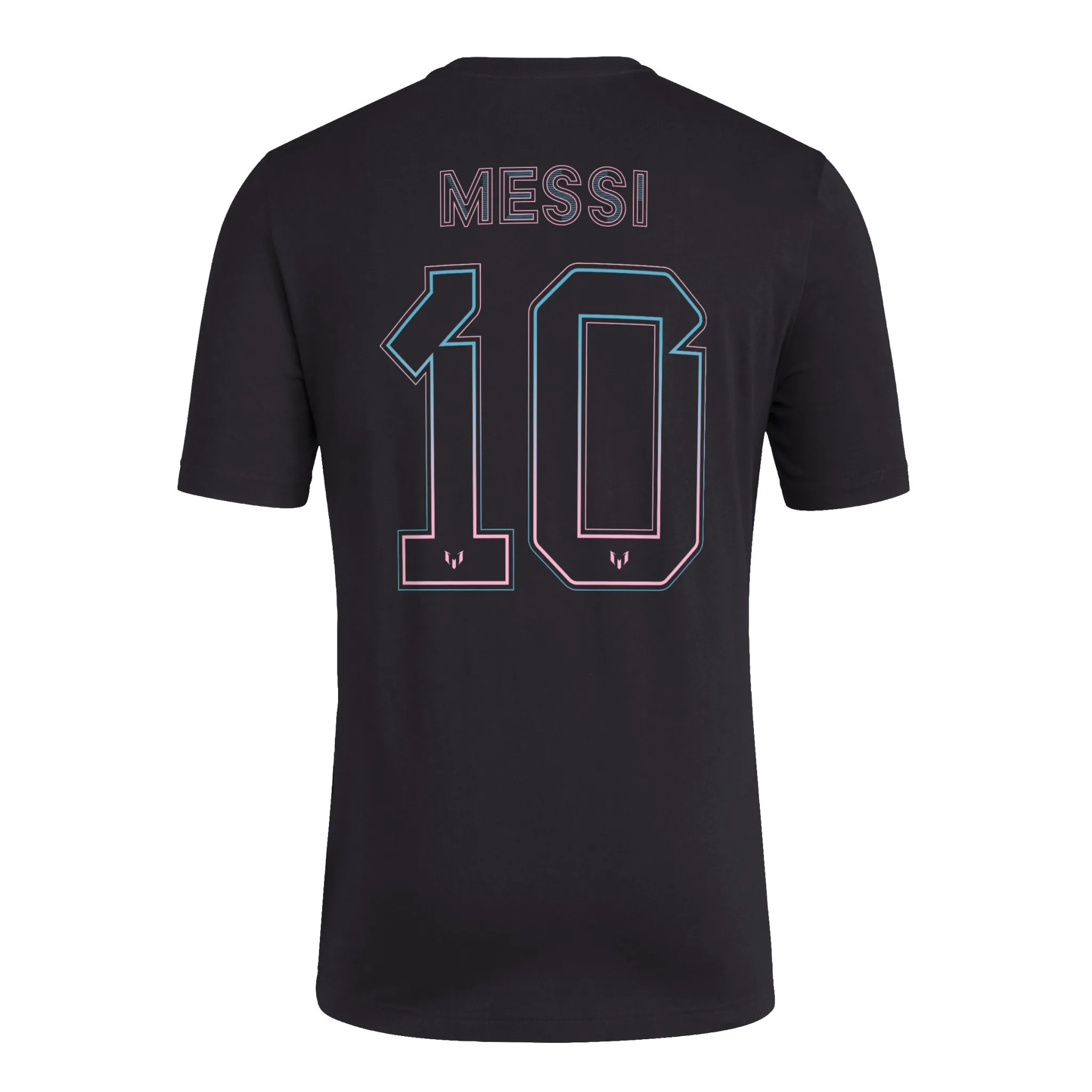 Adidas Black Pink Blue Messi Graphic Tee