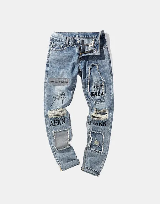 AEKN Ripped Denims