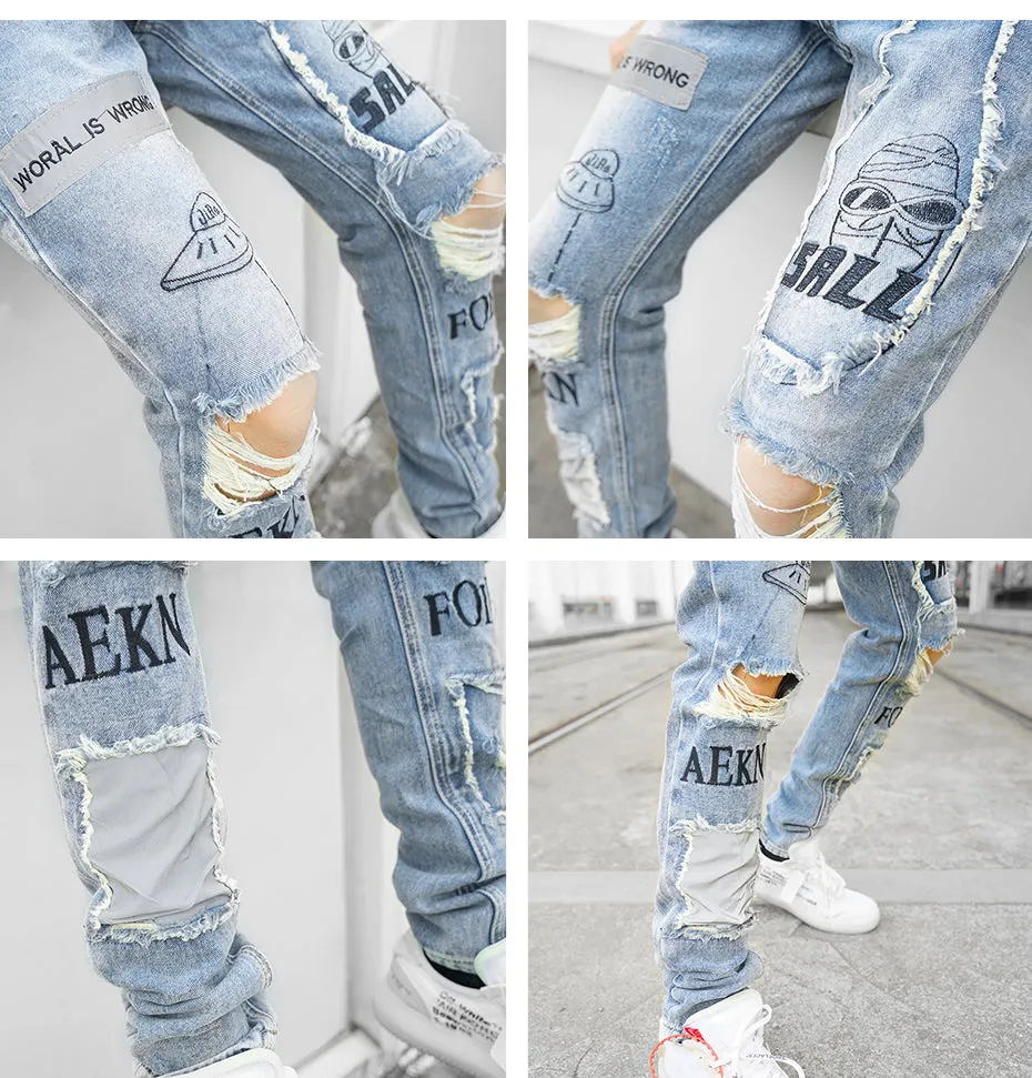 AEKN Ripped Denims