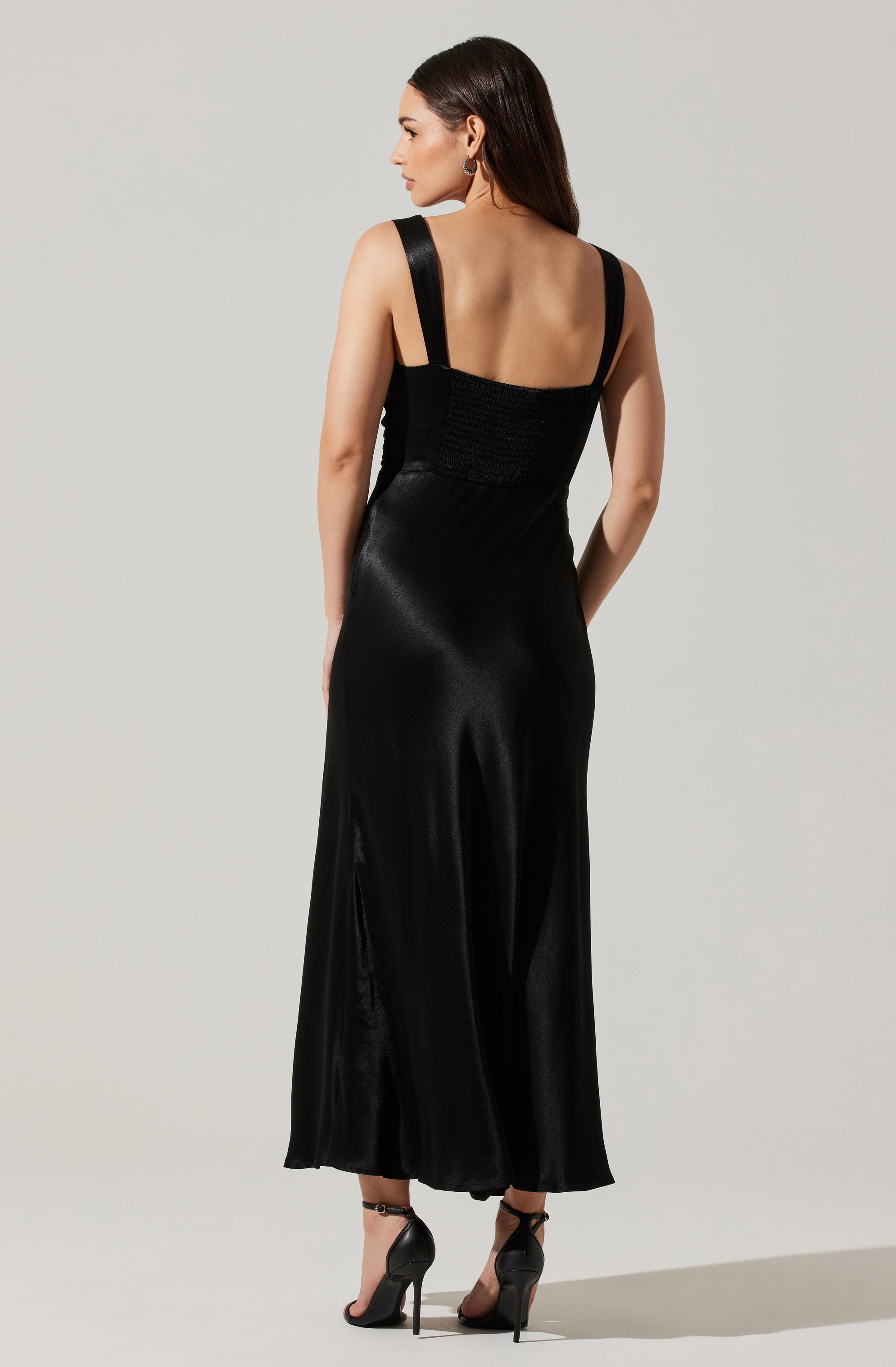 Aeris Maxi Dress with Satin Lace Trim