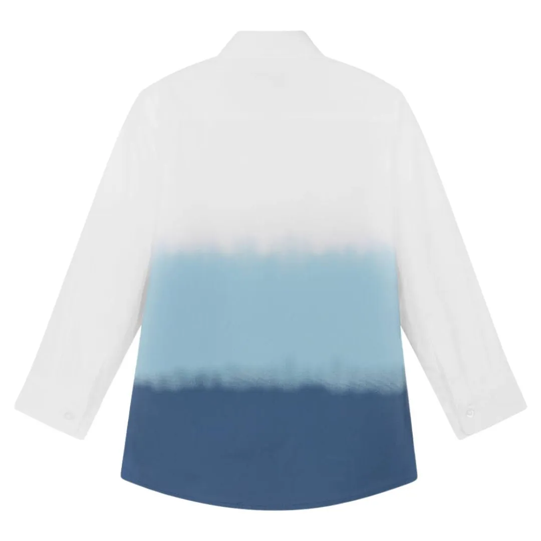 Aigner Blues Ombre White Shirt