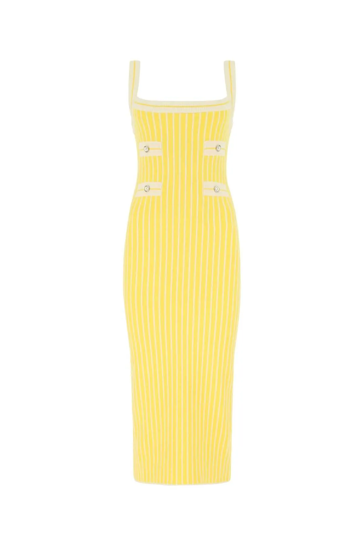 Alessandra Rich Sleeveless Ribbed Knit Dress