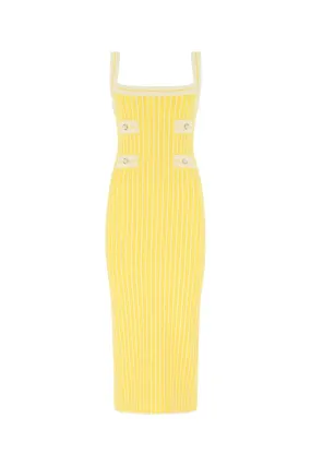 Alessandra Rich Sleeveless Ribbed Knit Dress