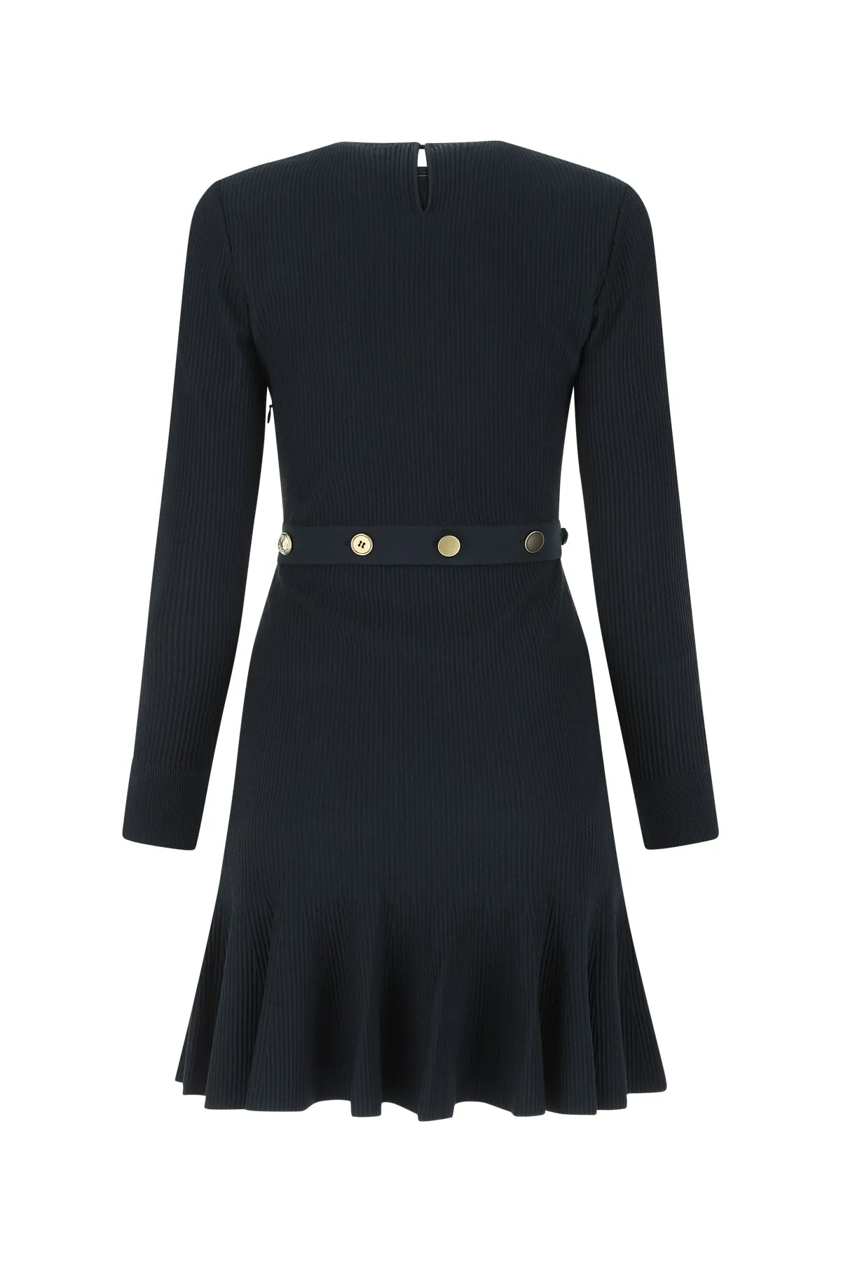 Alexander McQueen Ribbed Knit Dress with Pleats