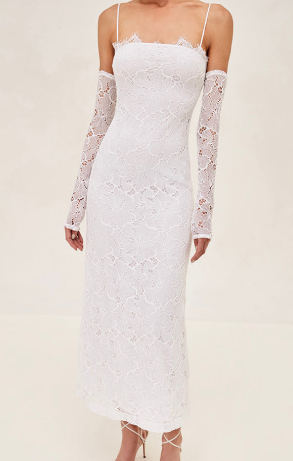 Alexis Rishell Dress White Lace - Buy Now