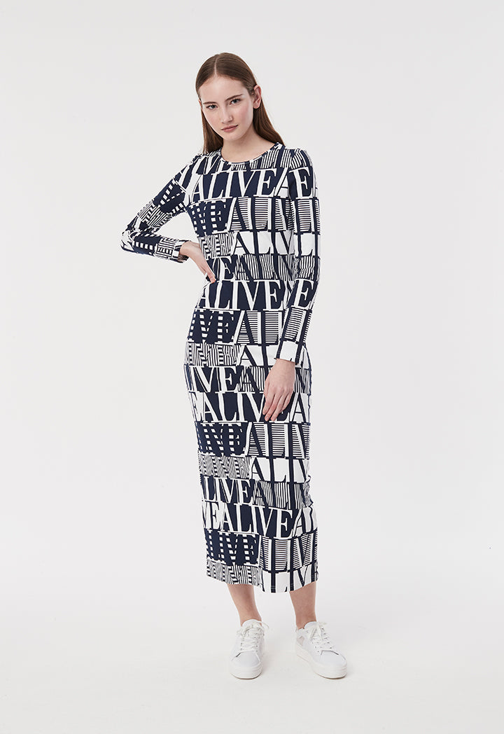 All-Over Printed T-Shirt Dress