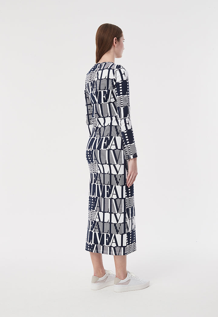 All-Over Printed T-Shirt Dress