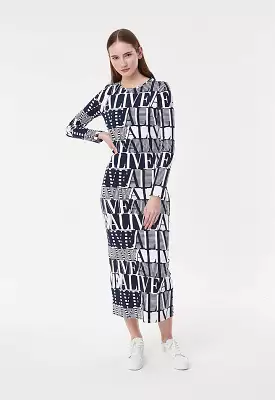 All-Over Printed T-Shirt Dress