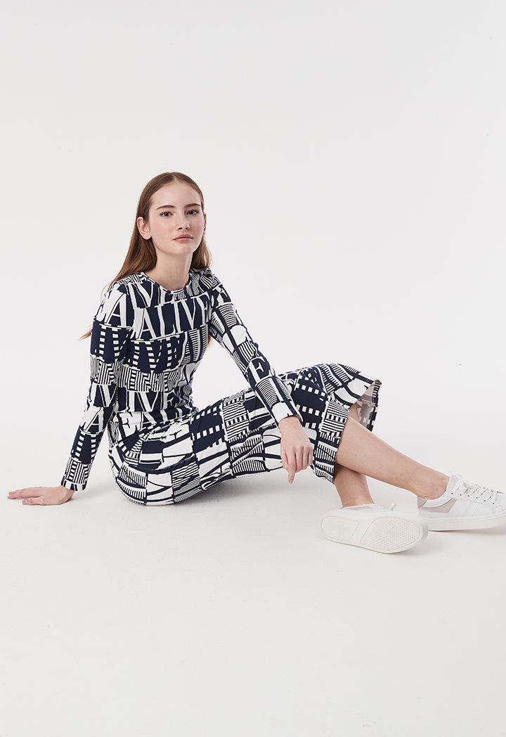 All-Over Printed T-Shirt Dress