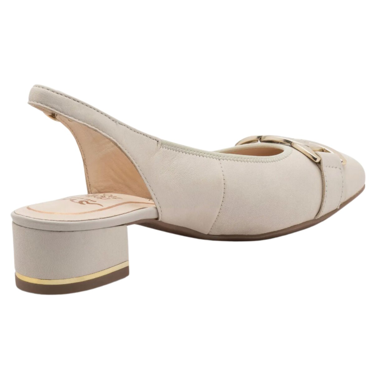 Ara Gallant Cream Leather Slingback Sandals