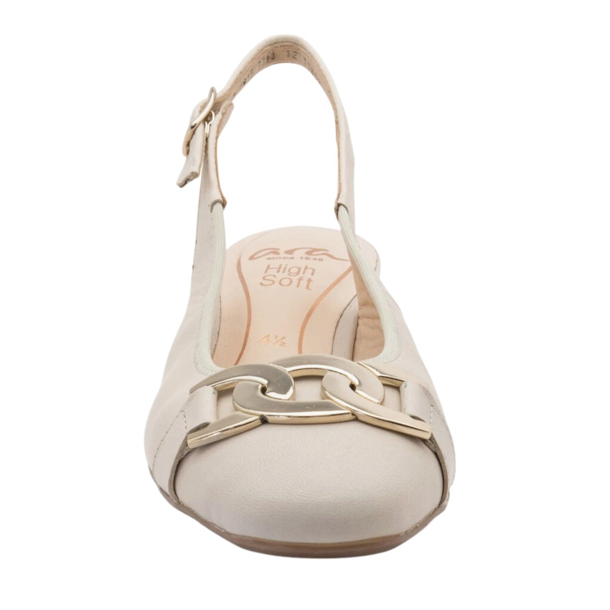 Ara Gallant Cream Leather Slingback Sandals