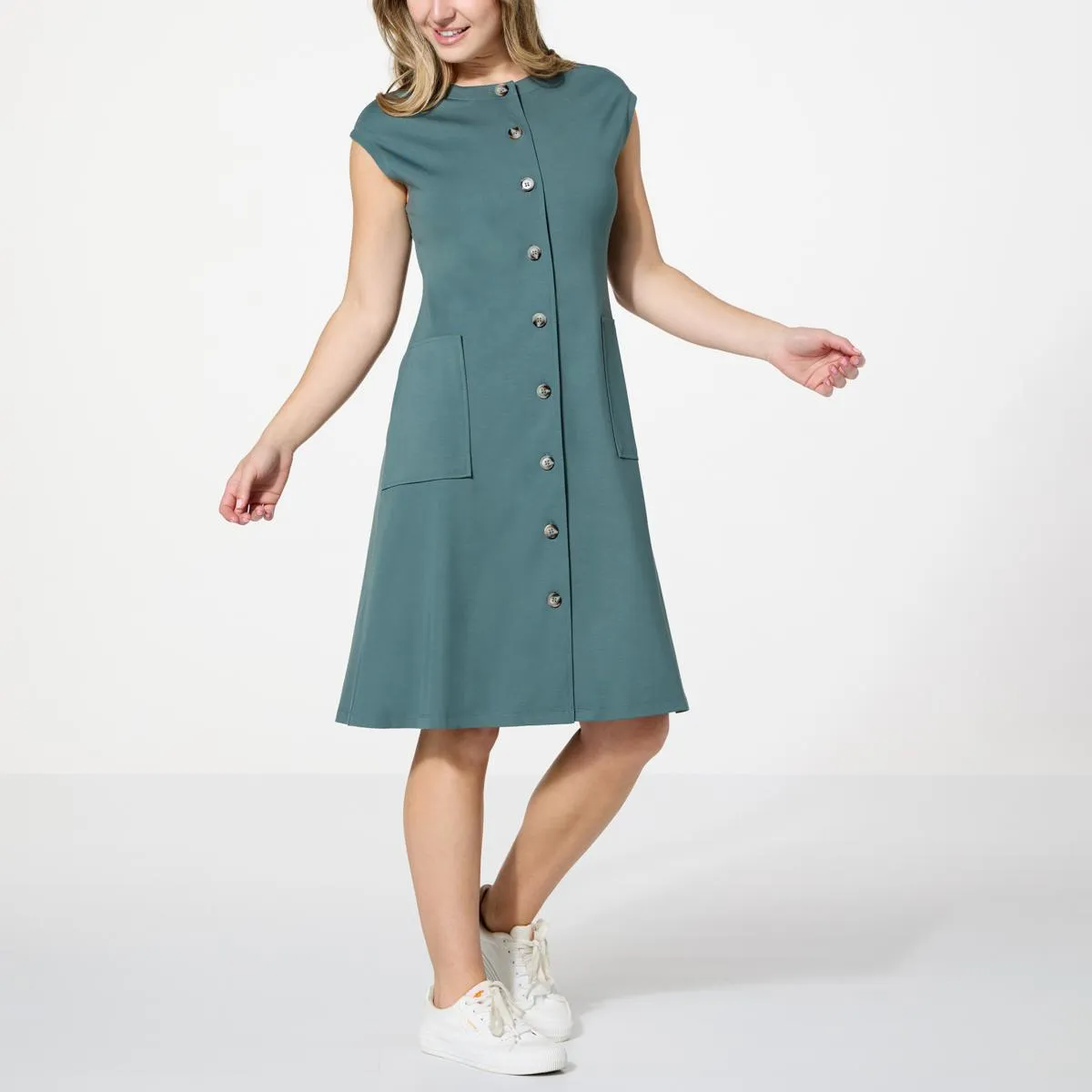 WynneLayers Polished Knit Safari Dress