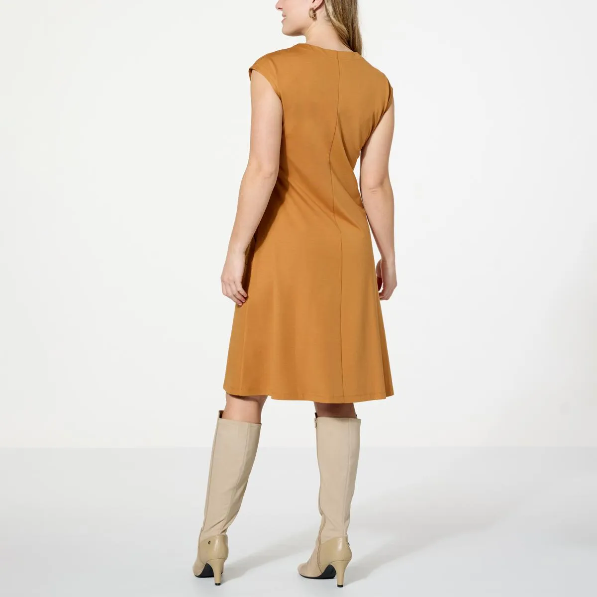 WynneLayers Polished Knit Safari Dress