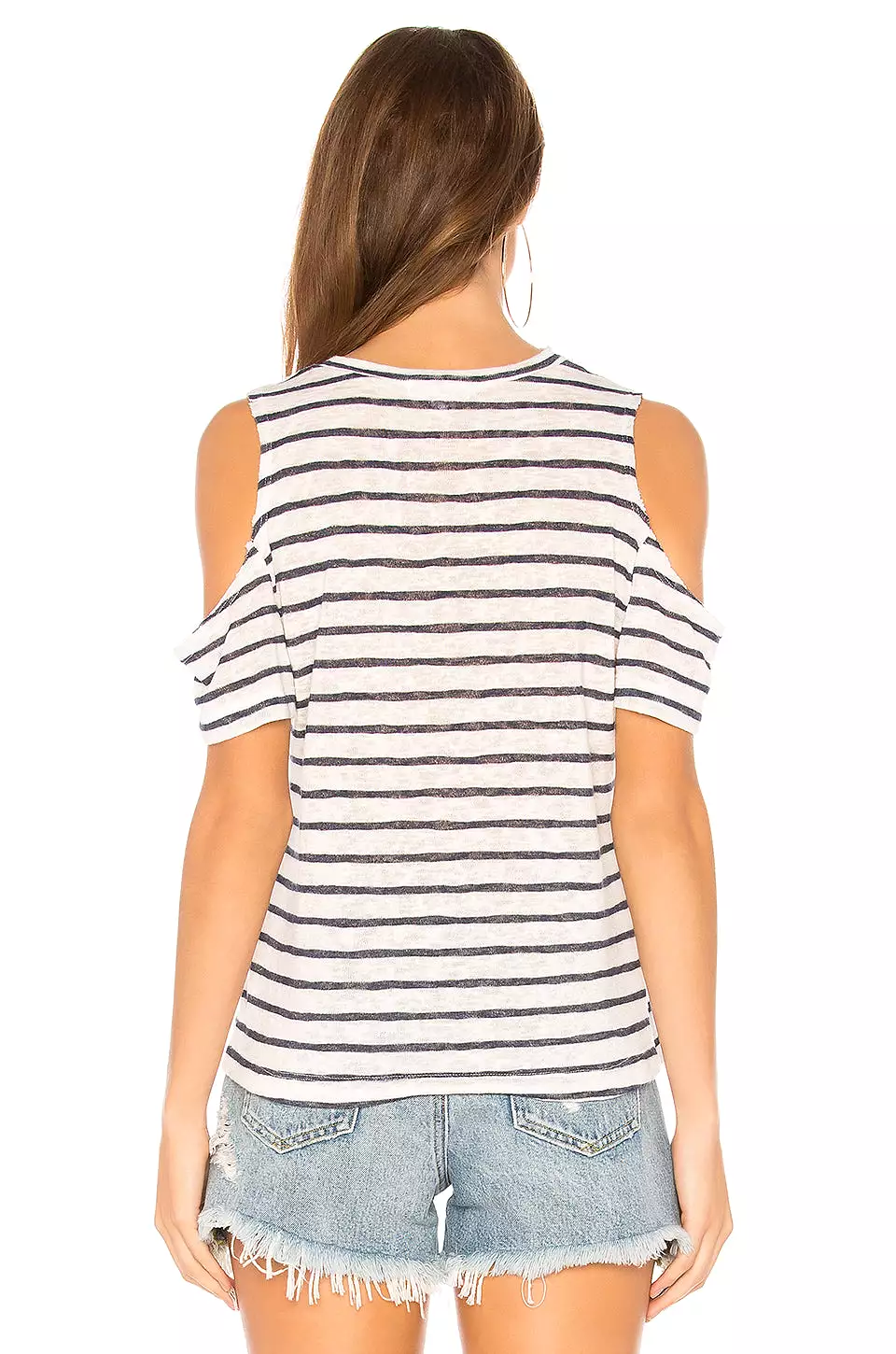 Avalanche Striped Tee Shirt Navy/Natural Stripe by LNA