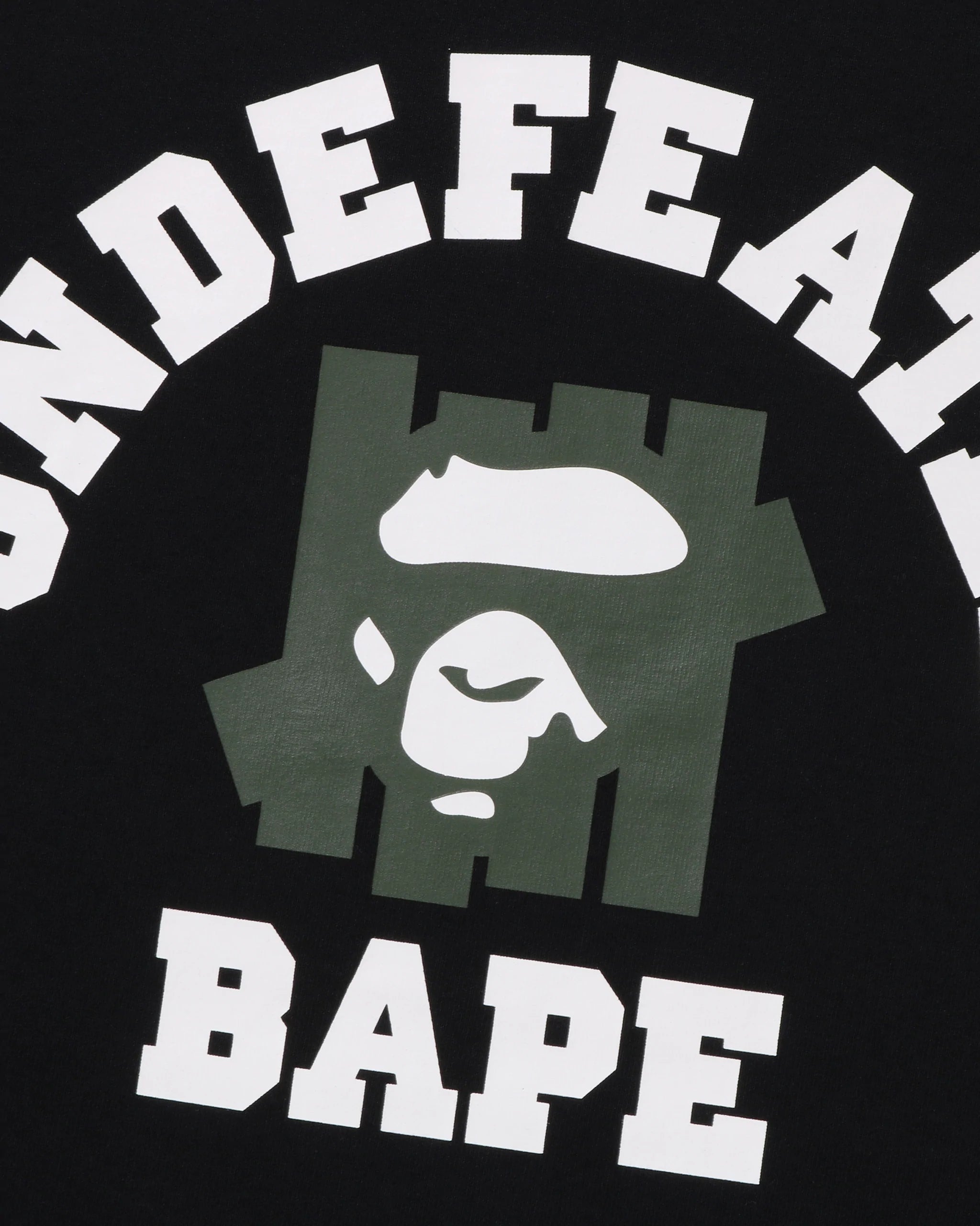 Bathing Ape Undefeated College Tee Black