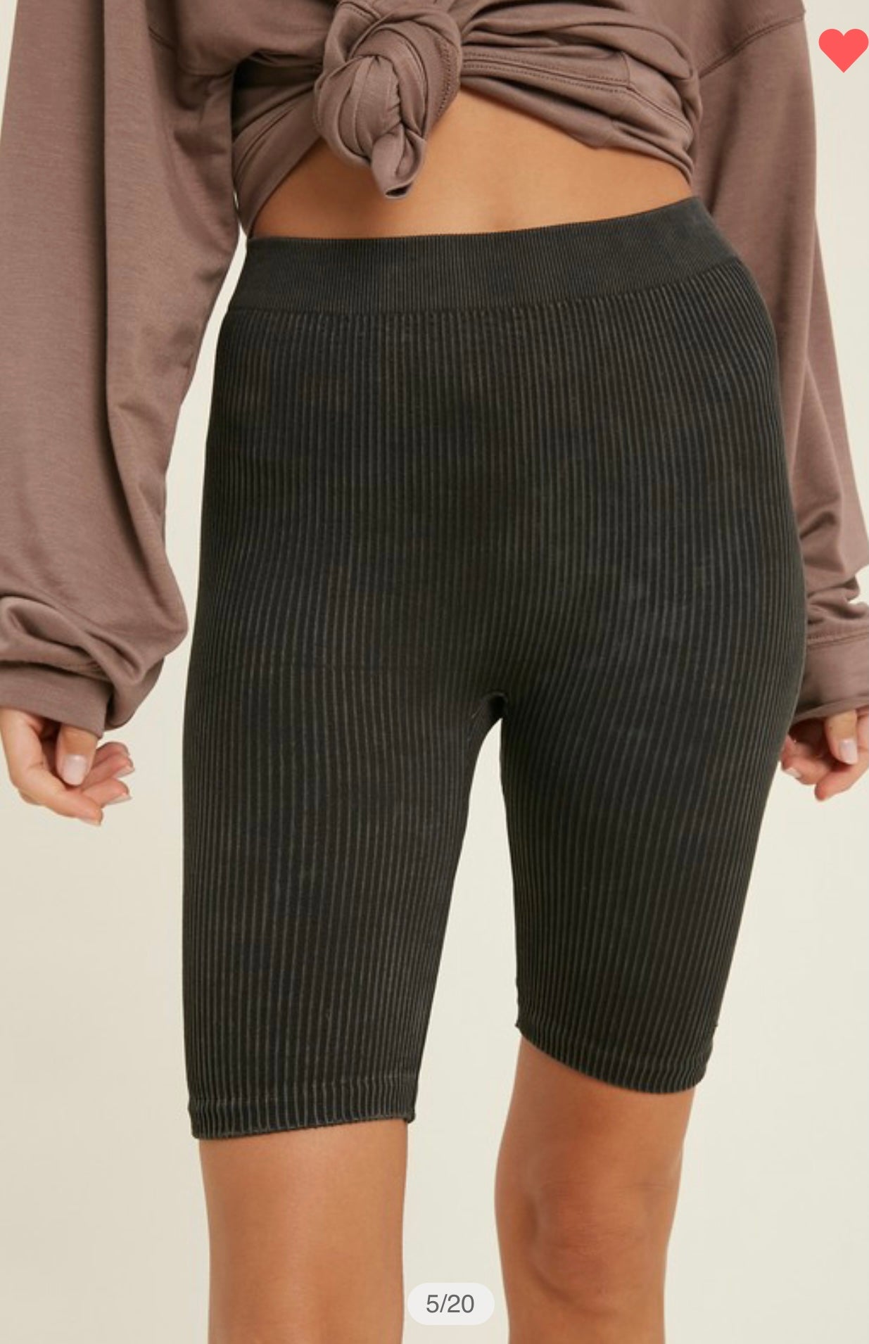 Bay Ribbed biker shorts best price online