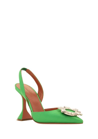 Begum Satin Slingback Pump - Shamrock - Shop Now