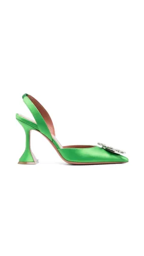 Begum Satin Slingback Pump - Shamrock - Shop Now