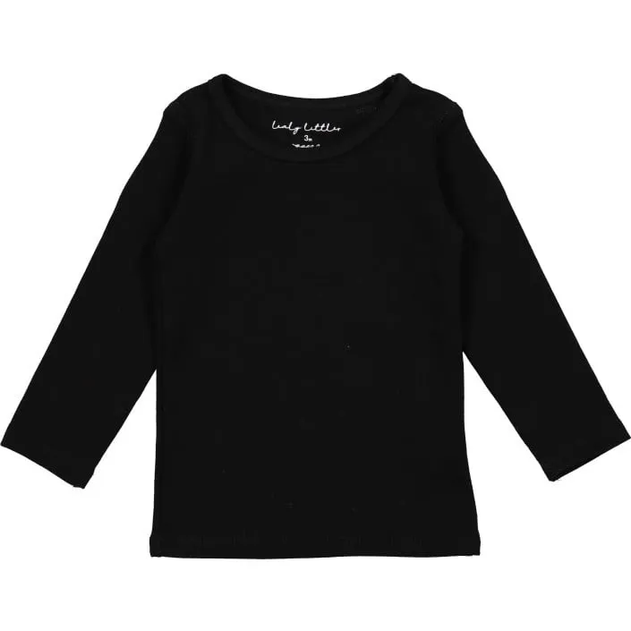 Black Cotton Tee by Lovely Littles