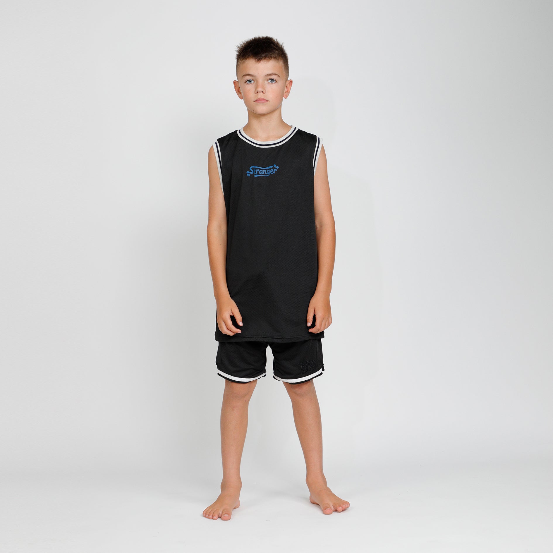 Black High School Basketball Singlet