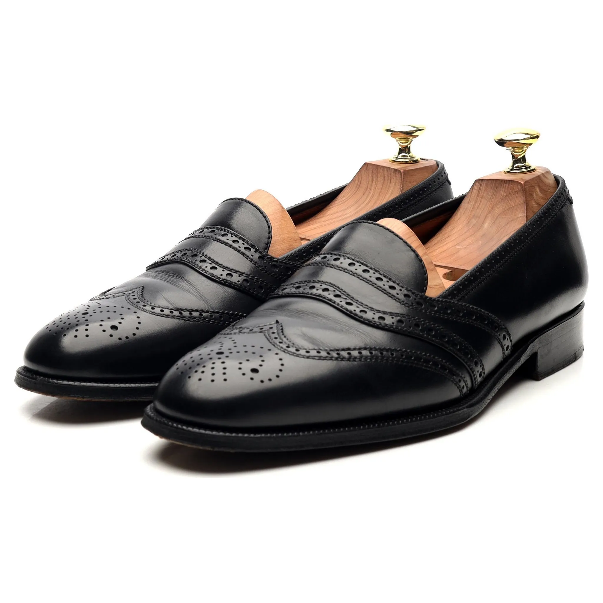 Black Leather Loafers UK 7.5