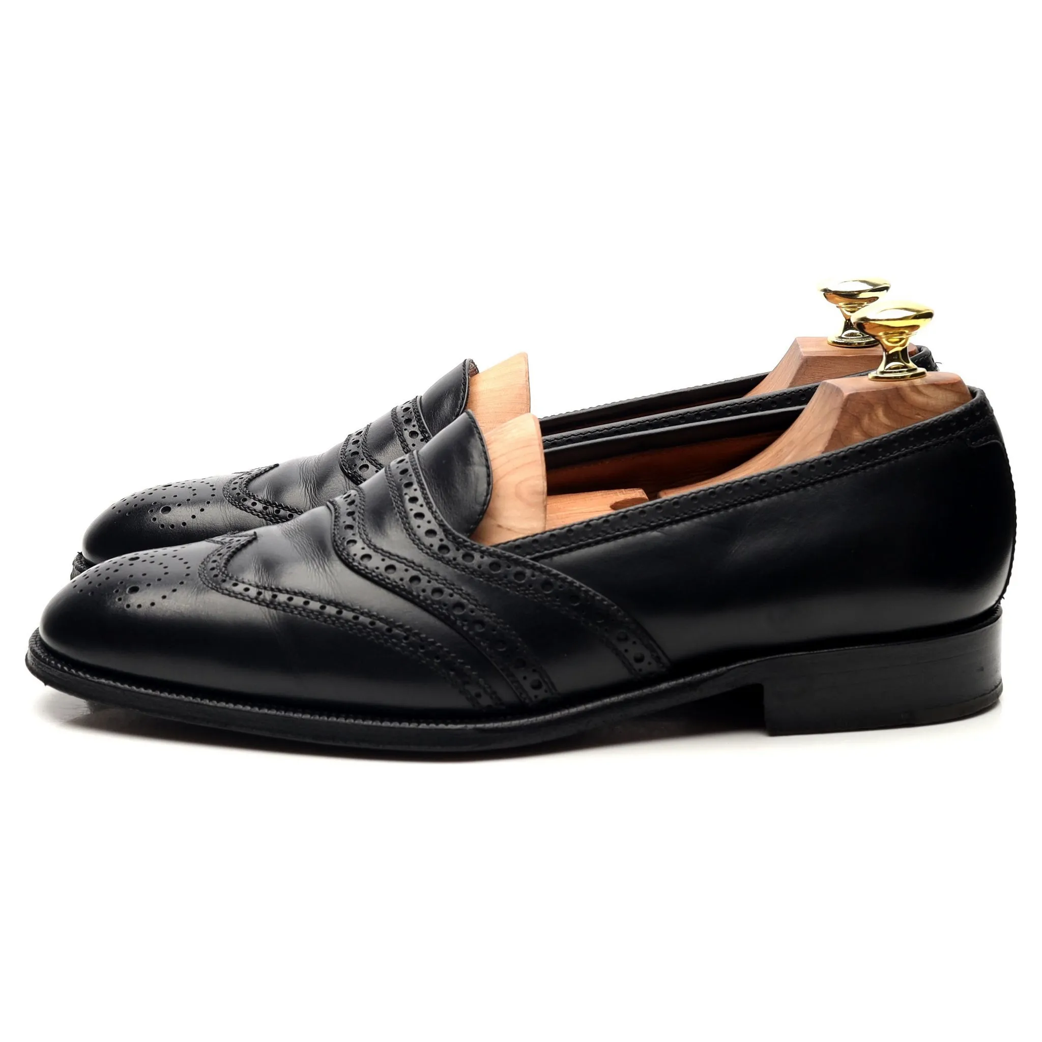 Black Leather Loafers UK 7.5