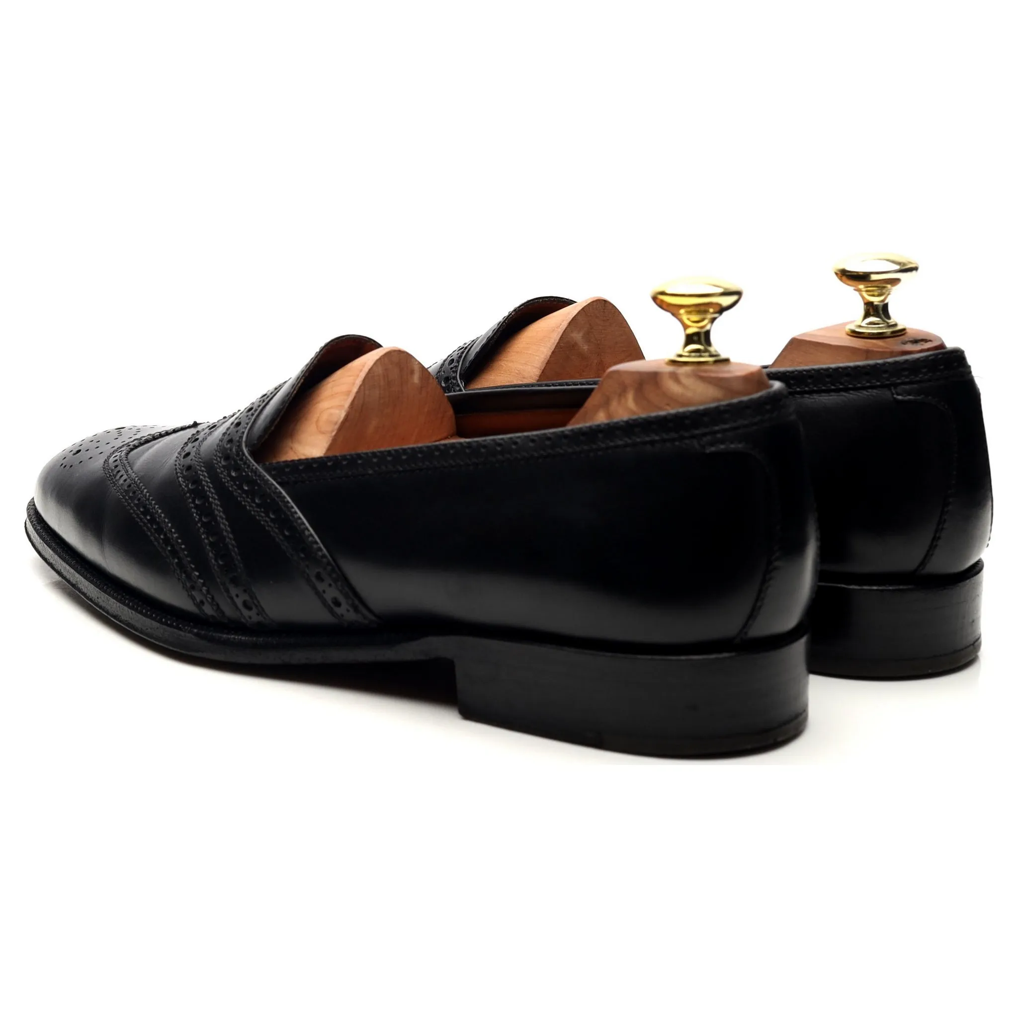 Black Leather Loafers UK 7.5