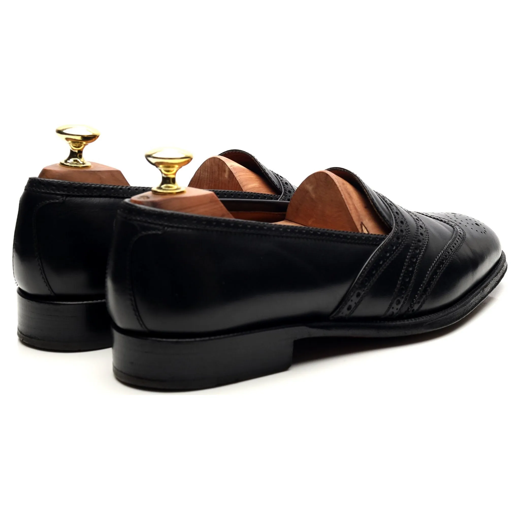 Black Leather Loafers UK 7.5