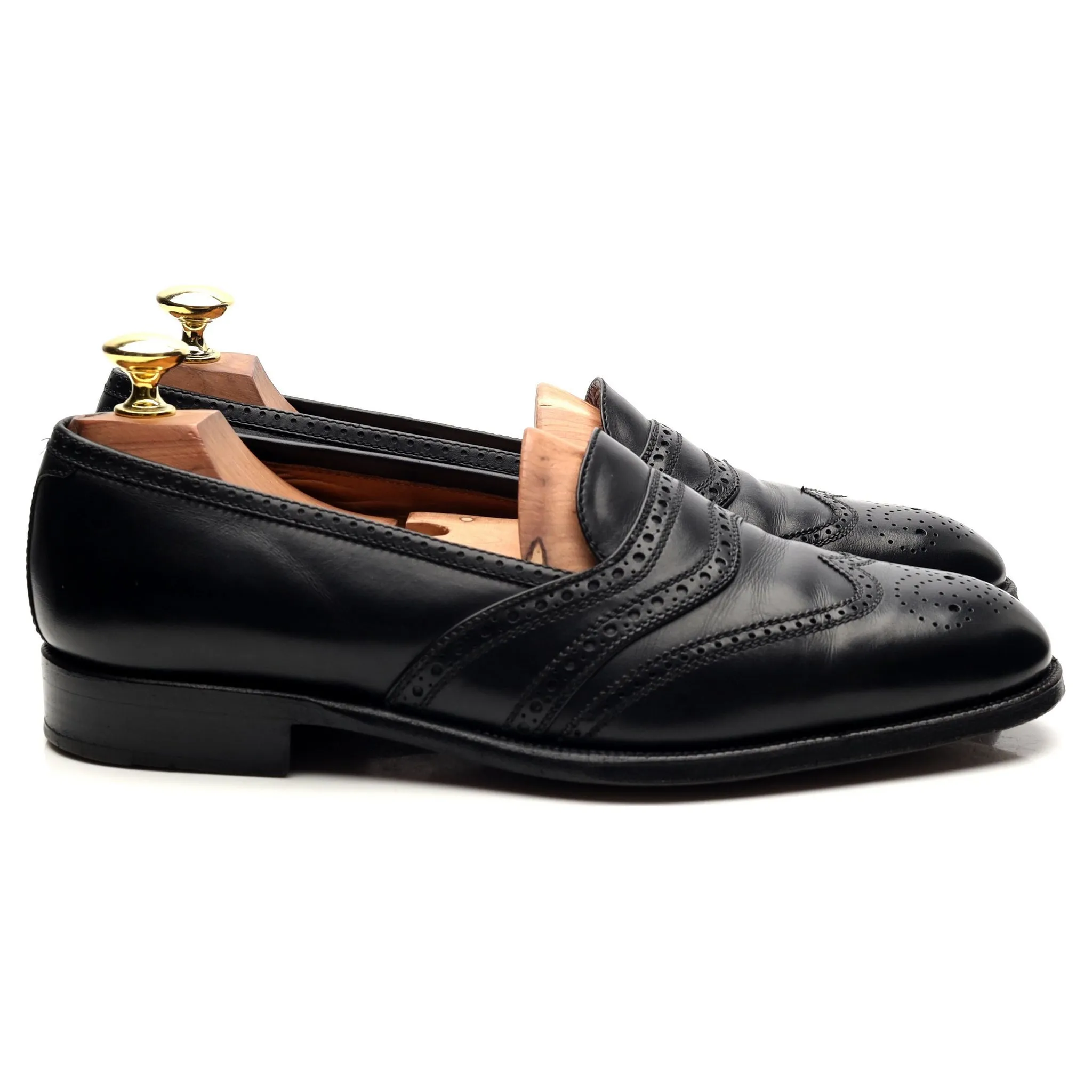 Black Leather Loafers UK 7.5