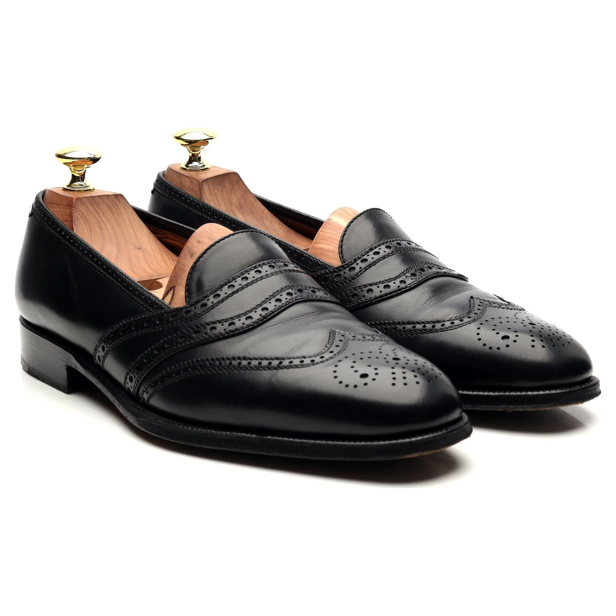 Black Leather Loafers UK 7.5