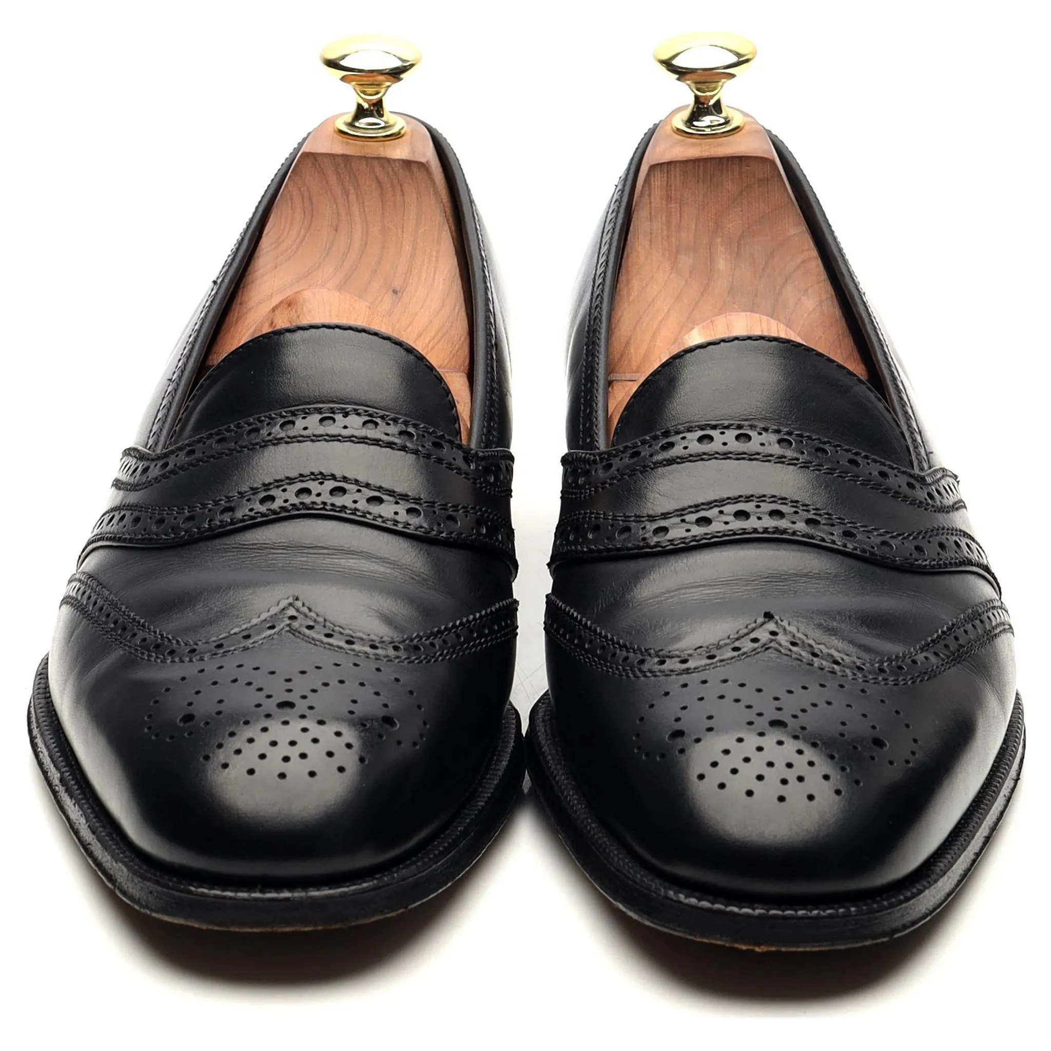 Black Leather Loafers UK 7.5