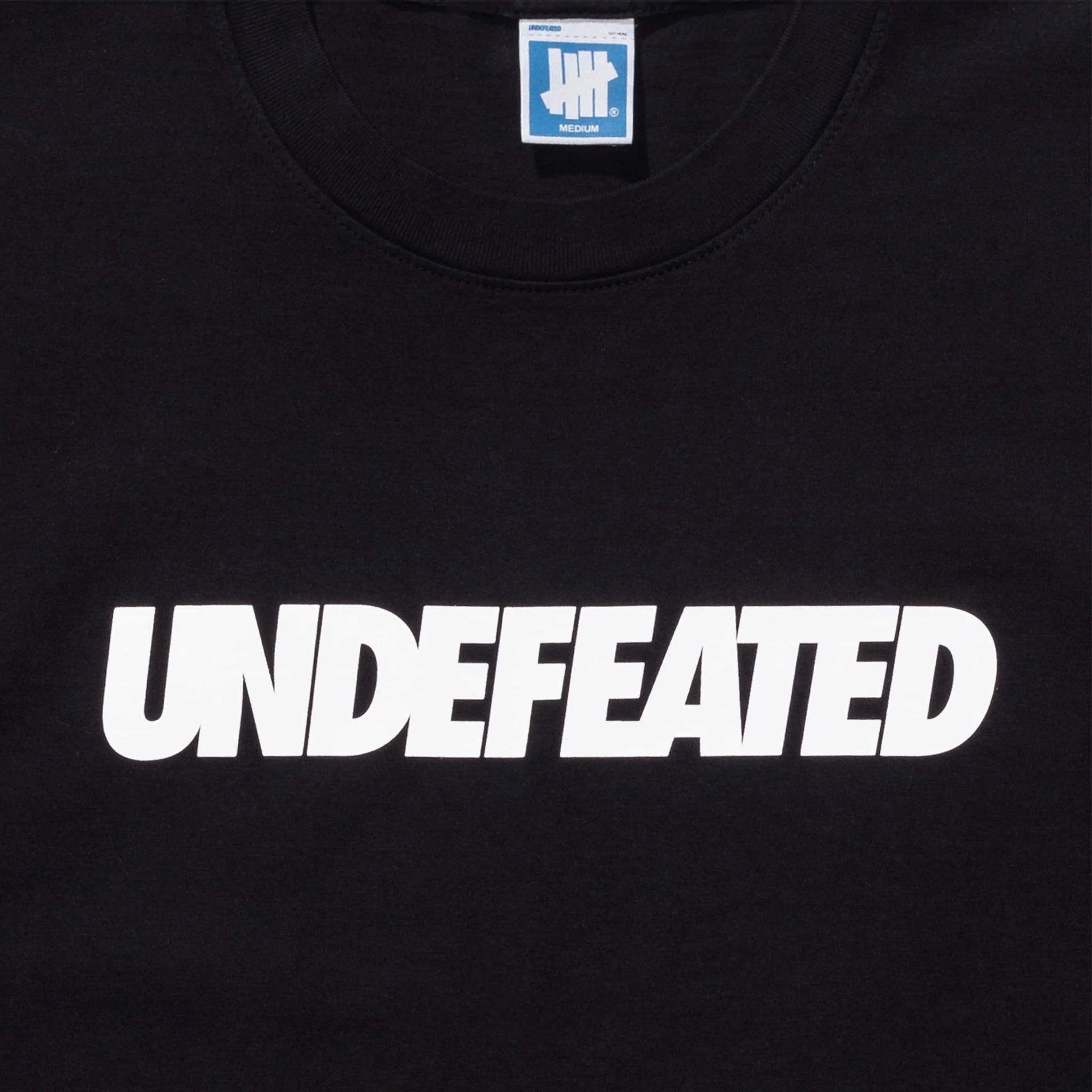 black undefeated big logo t-shirt