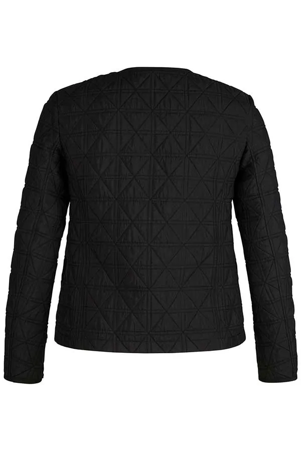 BLACK ZIPPED QUILTED LIGHT JACKET by Rabe & Lecomte