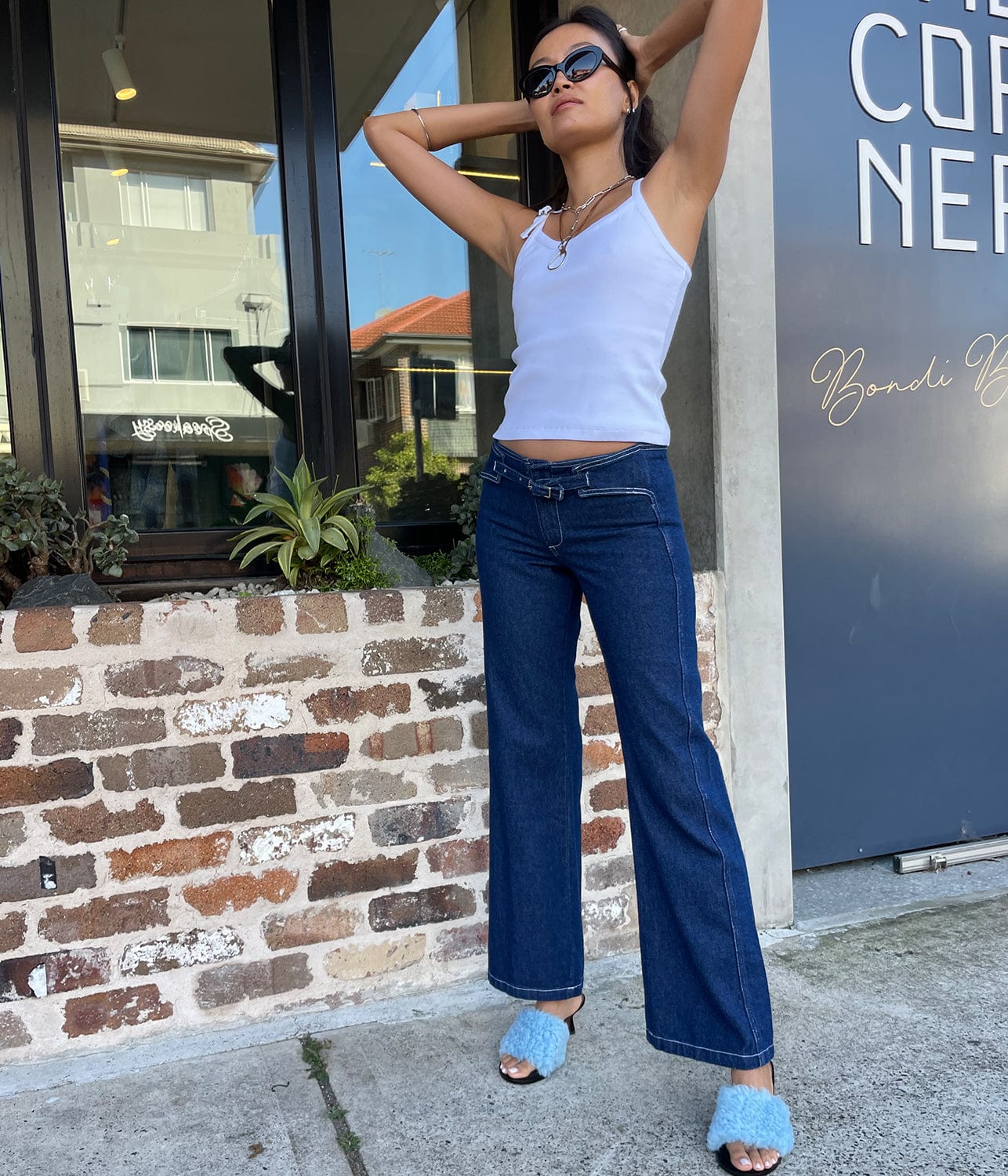 Blue Nicole Trousers