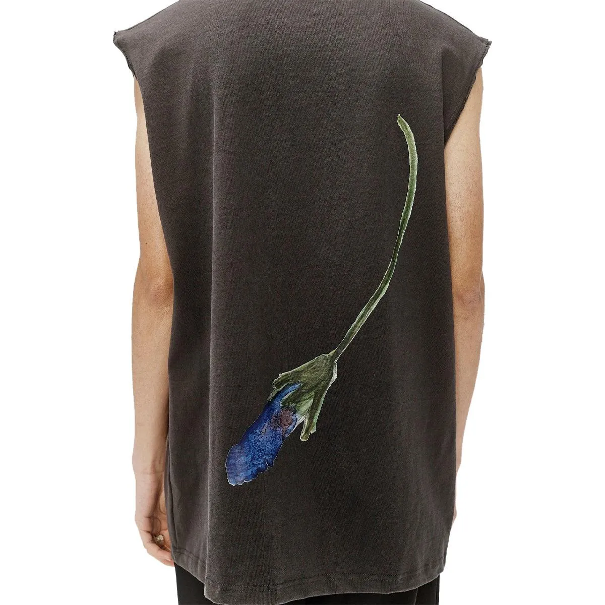 Blue Stem Sleeveless Tee Washed Black