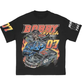 Bobby Fresh Black Racing Front and Back T-Shirt