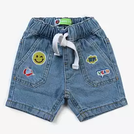 Boys Denim Shorts - Hi-Ice Blue - Stretch - Infant